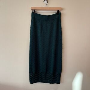 Anthropologie Dark Green Women's Knit Skirt